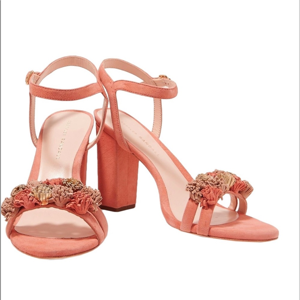 Loeffler Randall Pink and Cream Sandals